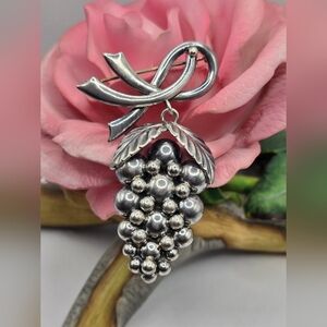 Vintage John L Denmark Grape Bunch Pin Brooch